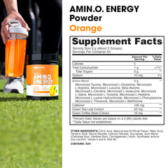 Optimum Nutrition Amino Energy with BCAAs supports recovery after training sessions.