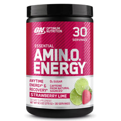 Optimum Nutrition Amino Energy bottle in strawberry lime for quick energy boost