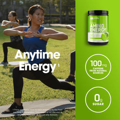Optimum Nutrition Amino Energy powder dissolving in water for quick mix