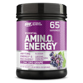 Optimum Nutrition Amino Energy tub front view showing a versatile pre-workout option