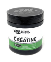 Optimum Nutrition creatine micronized powder unflavored in a jar for daily training support.