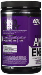 Optimum Nutrition Essential Amino Energy Concord Grape scoop in tub enables quick pre-workout mix