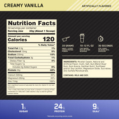 Optimum Nutrition Gold Standard Casein para recuperación muscular nocturna.