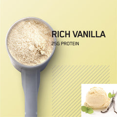 Gold Standard Isolate serving scoop showing precise 25 g protein portion.