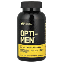 Optimum Nutrition Opti-Men bottle front view showing a complete daily multivitamin for active men