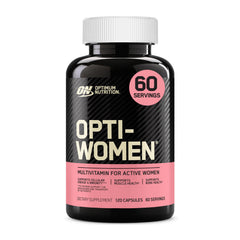 Optimum Nutrition Opti-Women bottle on kitchen counter for daily immune support