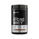 Optimum Nutrition Platinum Hydrowhey Turbo Chocolate label closeup for post-workout protein.