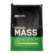 Optimum Nutrition Serious Mass banana flavor tub boosts daily calories for mass gains.
