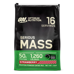 Optimum Nutrition Serious Mass bottle front view highlighting product name and volume