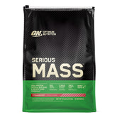 Optimum Nutrition Serious Mass strawberry 12lb container for bulk gains.
