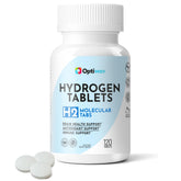 Optiwav hydrogen tablets dissolving in water for instant hydration and antioxidant support.