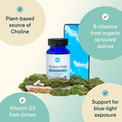 Ora Organic Modern Multi key ingredients graphic emphasizes bioavailability.