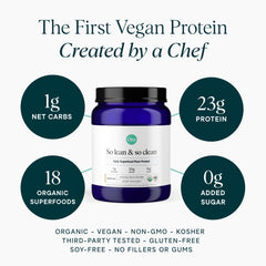 Ora Organic Vanilla Chai protein powder scoop shows serving size for quick, clean shakes.