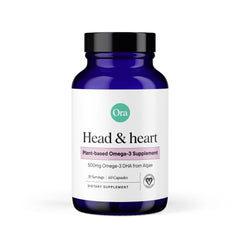 Ora Organic vegan omega3 capsule: supports cognitive wellness and heart health.