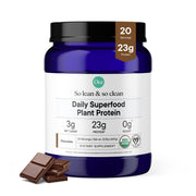 Ora Organic vegan protein powder chocolate container fuels workouts