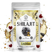 ORBILIVE Shilajit Gummies bottle close-up showing pure Himalayan resin for sustained energy.