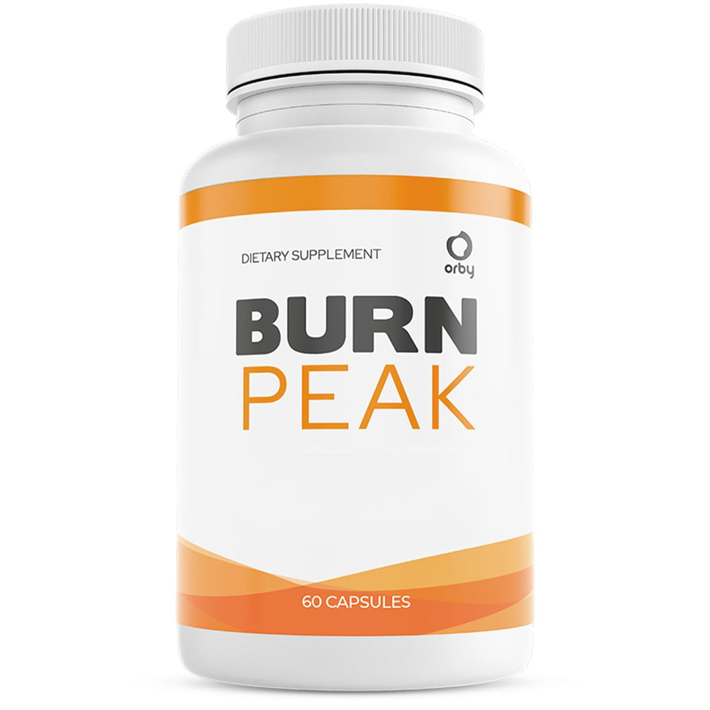 Orby BurnPeak bottle front view, a natural daily wellness supplement.