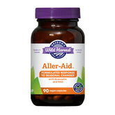 Oregon's Wild Harvest Aller-Aid quercetin bottle on a clean surface signals seasonal support