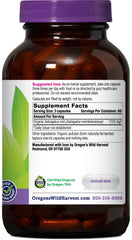 Close-up of Oregon's Wild Harvest astragalus capsules highlighting 1125 mg per serving.