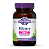 Oregon's Wild Harvest Bilberry capsules bottle front, vegan formulation.