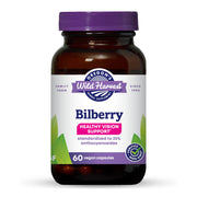 Oregon's Wild Harvest Bilberry capsules bottle front, vegan formulation.