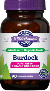 Oregon's Wild Harvest Burdock root capsules 90-count bottle for daily wellness support