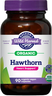 Oregon's Wild Harvest Hawthorn capsules bottle for daily wellness support
