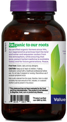 Back label of Oregon's Wild Harvest kelp capsules showing nutrition details for iodine support