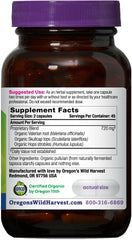 Oregon's Wild Harvest Muscle Relax capsules close-up highlighting vegan non-GMO capsules for daily use