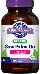 Oregon's Wild Harvest Saw Palmetto capsules bottle front for daily wellness routine