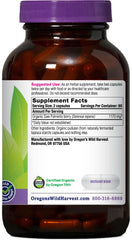 Ingredients label shows organic berries for high-quality botanicals