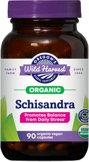 Oregon's Wild Harvest Schisandra organic bottle for daily vitality support.