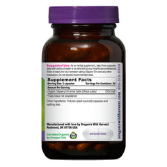 Oregon's Wild Harvest: Close-up of 90 vegan capsules highlighting a plant-based formulation for routines.
