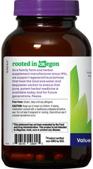 Oregon's Wild Harvest turmeric bottle with spoon illustrating easy daily dosing