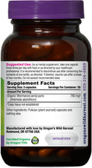 Close-up of Wormwood capsules for digestive support from Oregon's Wild Harvest