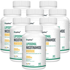 Orgabay liposomal nicotinamide riboside bottle highlights potential NAD+ support