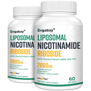 Orgabay liposomal nicotinamide riboside bottle highlighting enhanced absorption potential.