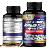 Organic Cadane Ashwagandha capsules bottle for daily energy support
