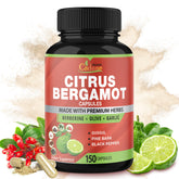 Organic Cadane citrus bergamot capsules bottle for daily wellness support