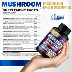 Organic Cadane capsules close-up, vegan and gluten-free formula for clean supplementation.