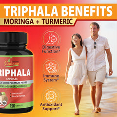 Ingredients highlight: Organic Moringa, Turmeric, Ginger in Cadane capsules.