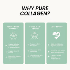 Capsules pouring from a bottle by Organic Collagen Australia for easy daily use.