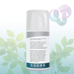 Close-up of Balance Plus Therapy label highlighting organic ingredients.