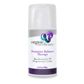 Organic Excellence Progesterone Cream bottle showing natural formula for hormone balance