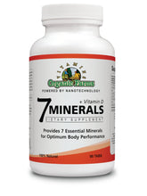 Organic Farms Vitamins 7 Minerals with Vitamin D bottle supports bone health and mineral balance.