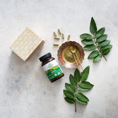 Two-pack Organic India Neem packaging for convenient daily use