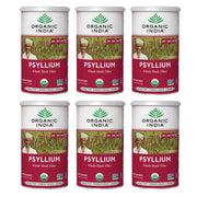 Organic India Psyllium powder canister promotes gentle elimination.