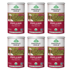 Organic India Psyllium powder canister promotes gentle elimination.