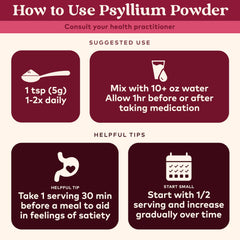 Organic India Psyllium Powder with scoop for precise measuring and consistency