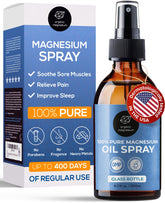 Organic Magnesium Oil Spray for feet shows a soothing bedtime ritual for relaxation.